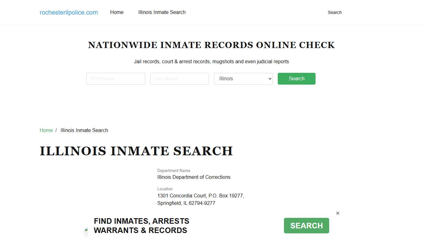 Illinois Inmate Search